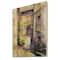 Designart - Rustic and Idyllic Italian VIllage - Country Print on Natural Pine Wood